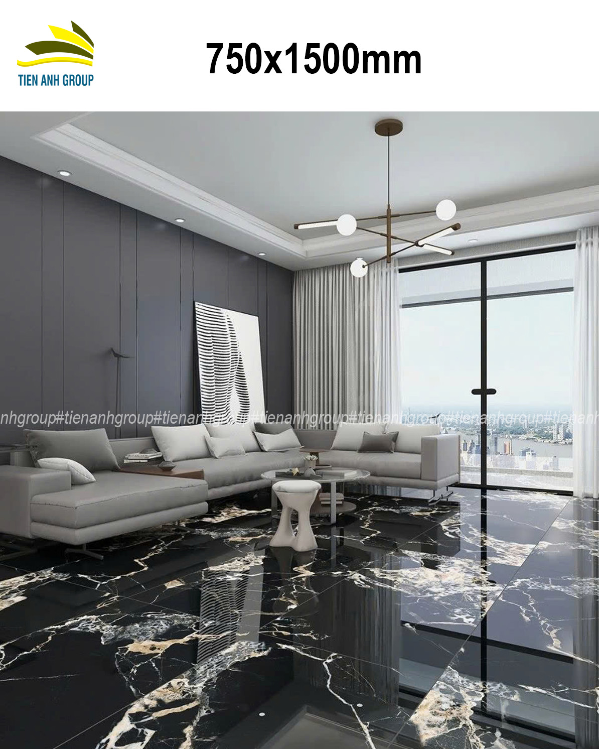 Gạch Vân Đá Marble 750×1500 0115