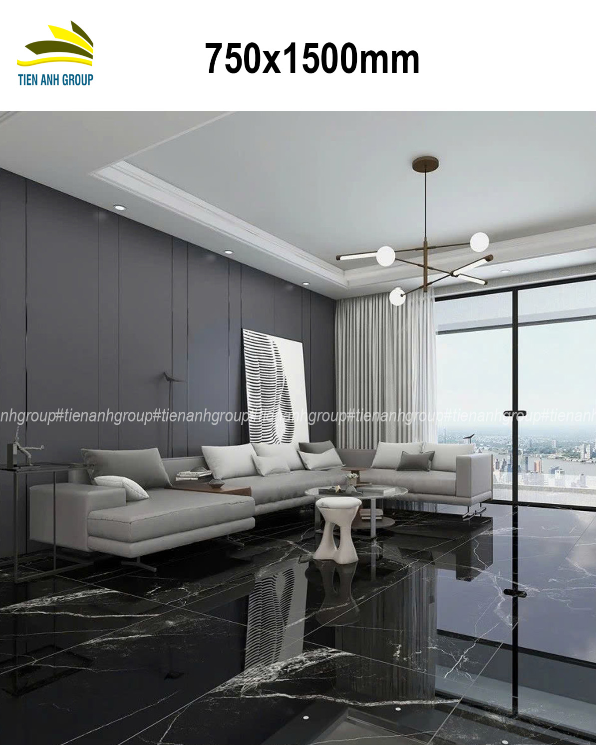 Gạch Vân Đá Marble 750×1500 0118