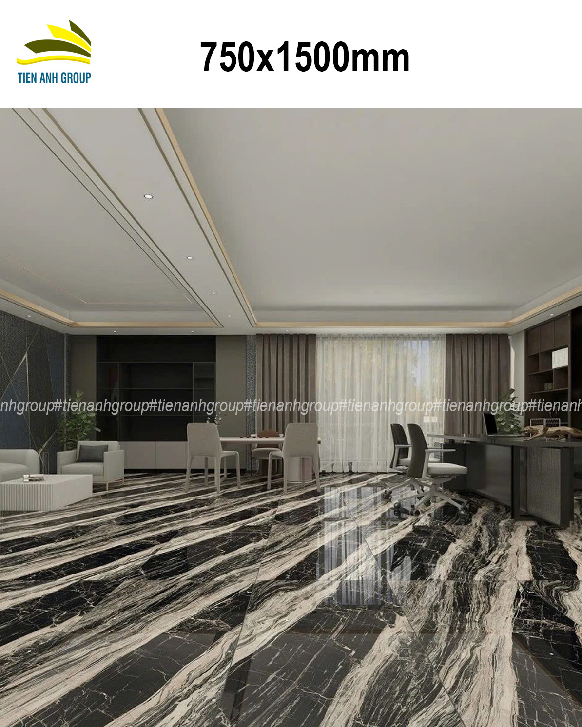 Gạch Vân Đá Marble 750×1500 128