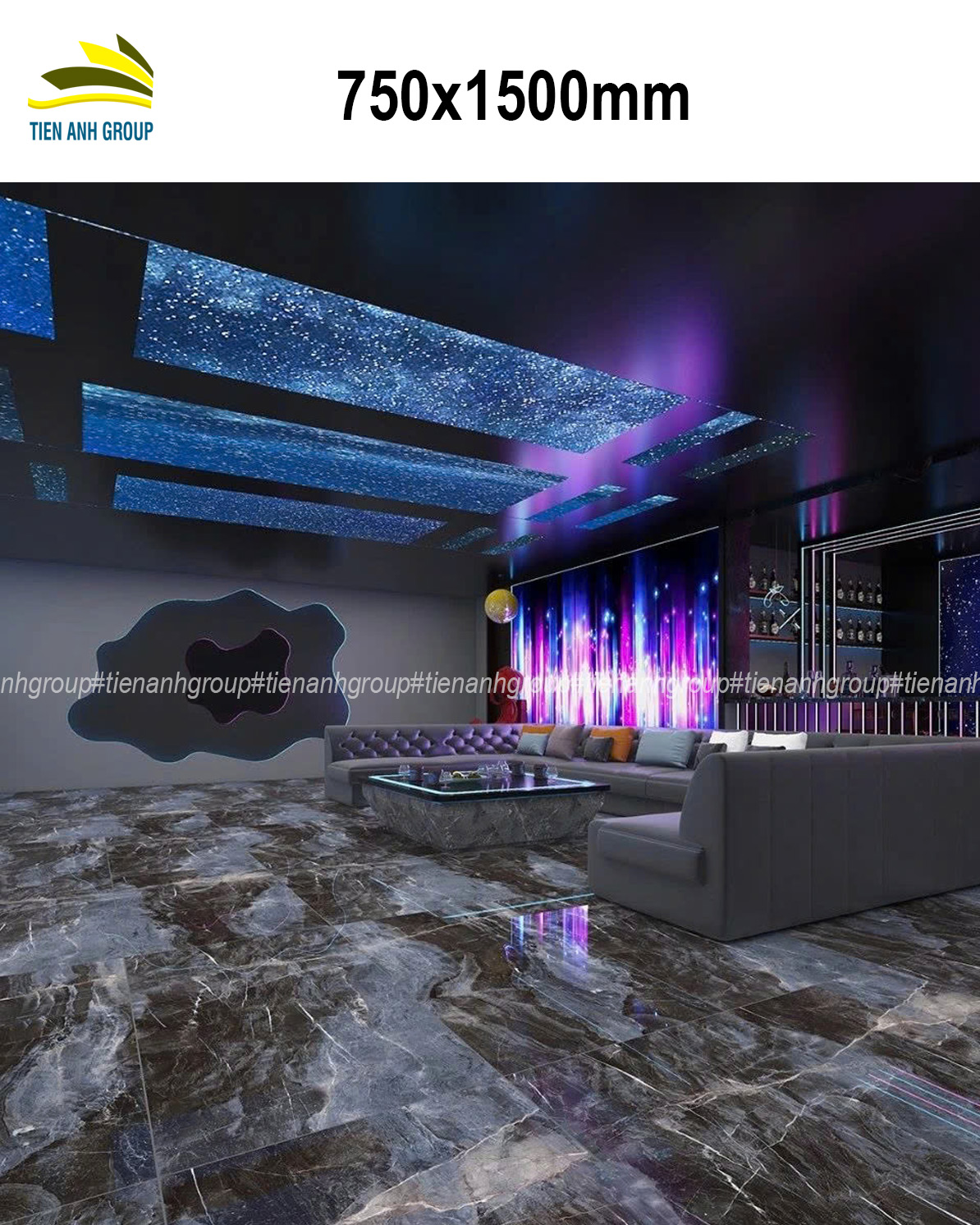 Gạch Vân Đá Marble 750×1500 136