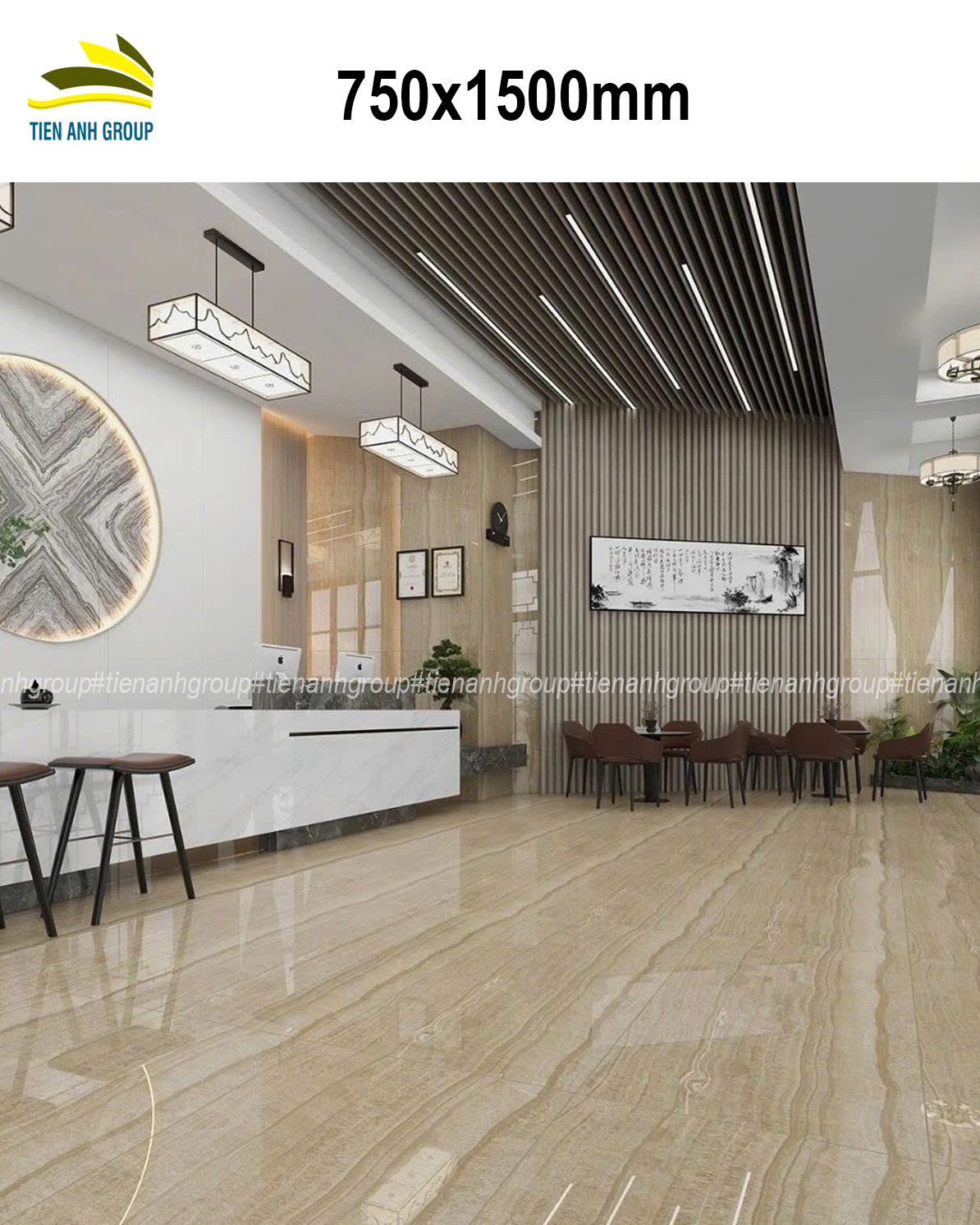 Gạch Vân Đá Marble 750×1500 140