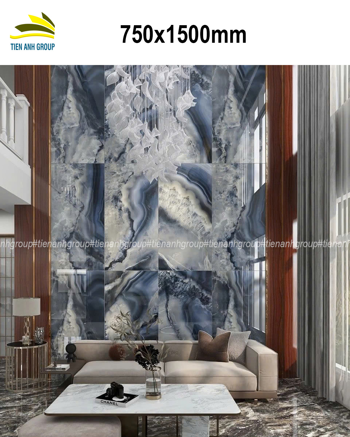 Gạch Vân Đá Marble 750×1500 143