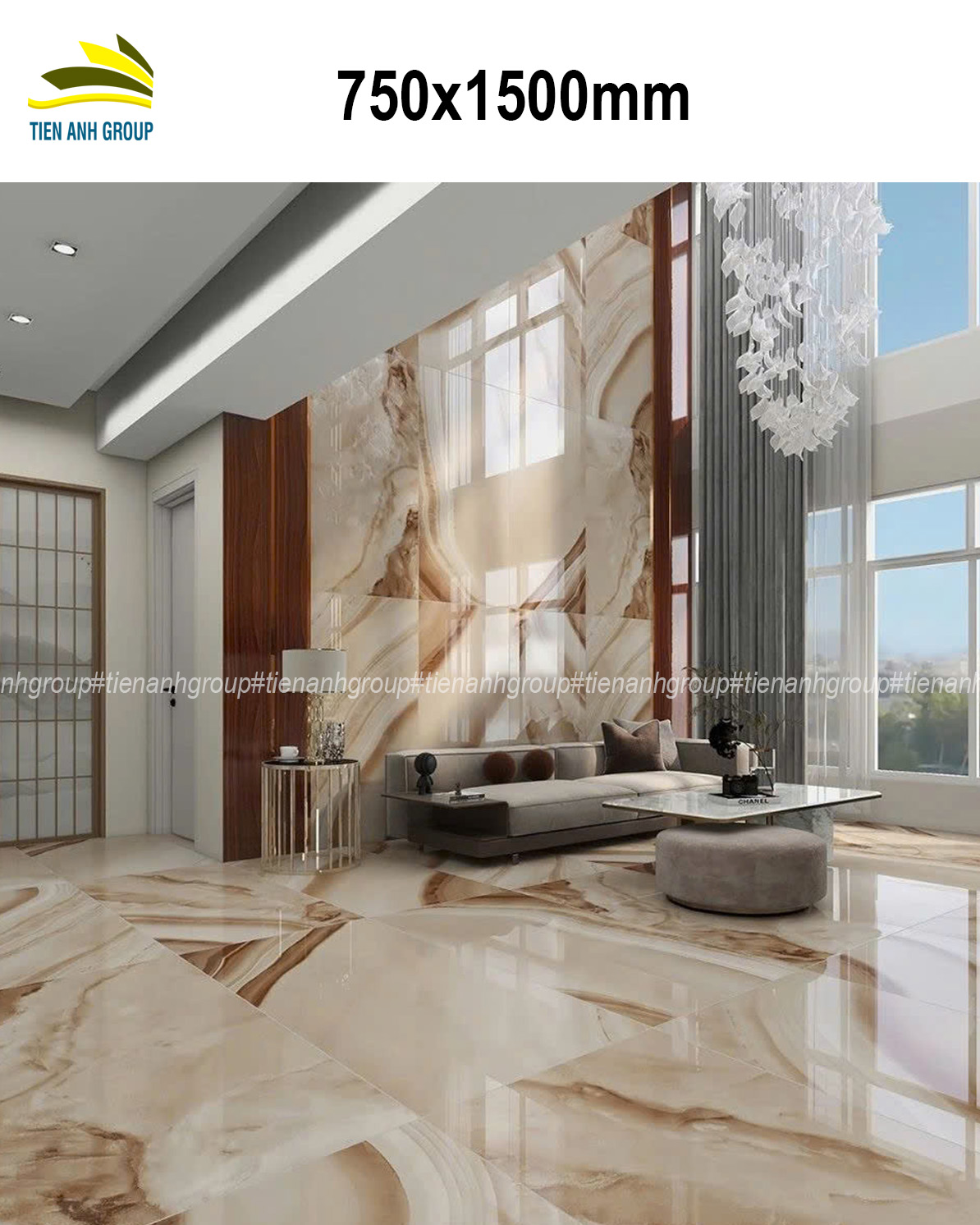 Gạch Vân Đá Marble 750×1500 145
