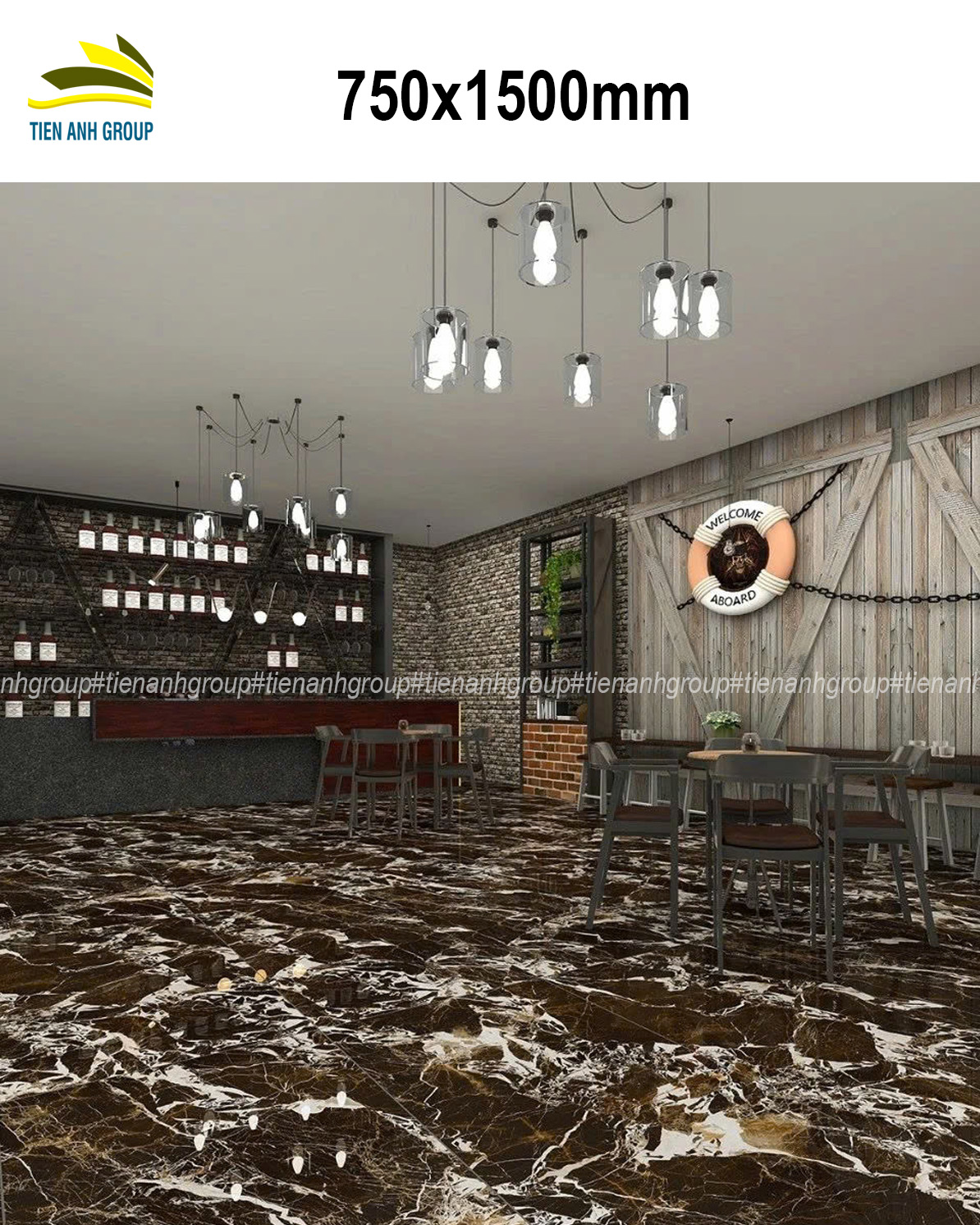 Gạch Vân Đá Marble 750×1500 149