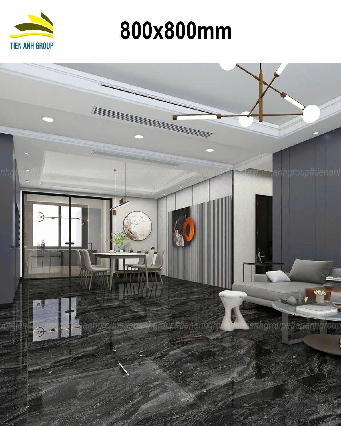 Gạch Vân Đá Marble 80x80 0215