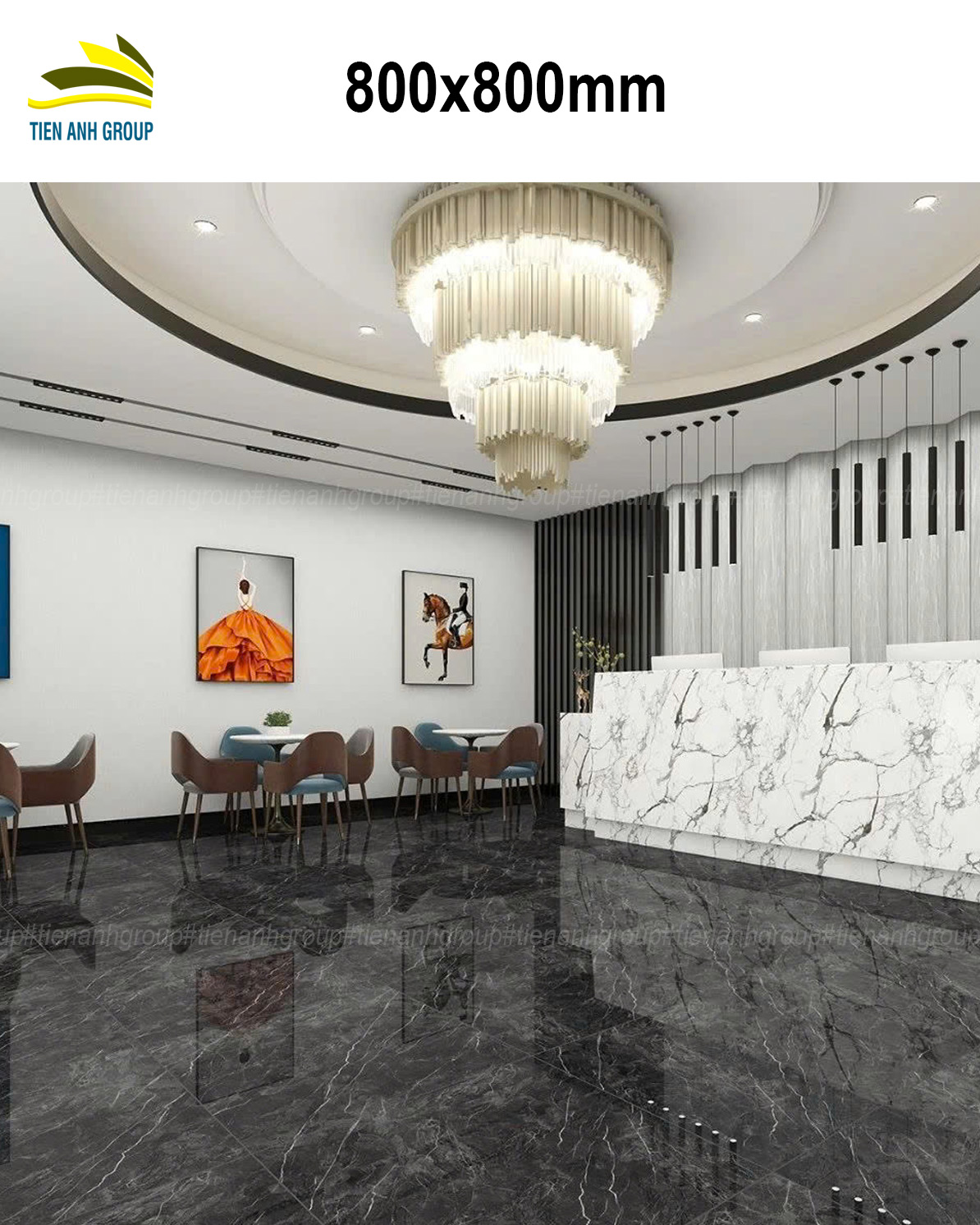 Gạch Vân Đá Marble 80x80 0217